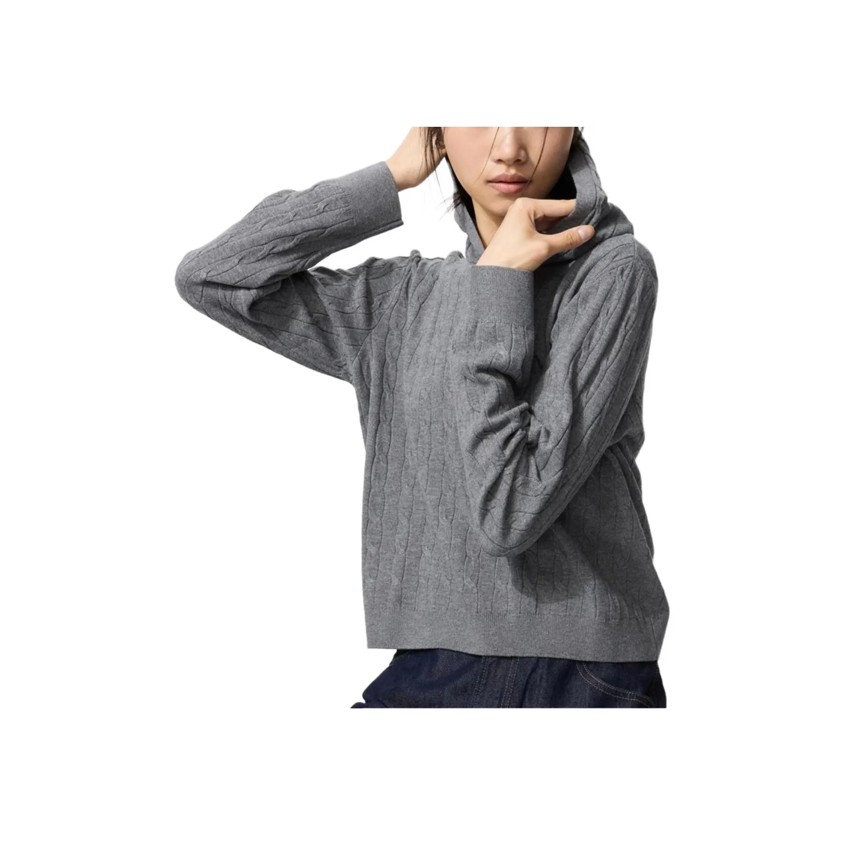 UNIQLO Свинцово-серый Женские Свитшоты