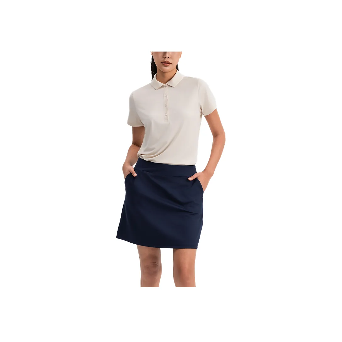 DECATHLON 500 Series Polo Shirt Women's Cream Beige