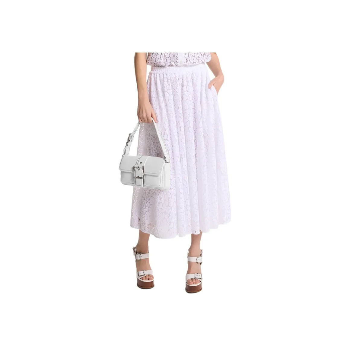 MICHAEL KORS SS24 Повседневный Длинный Юбка Женская Белая