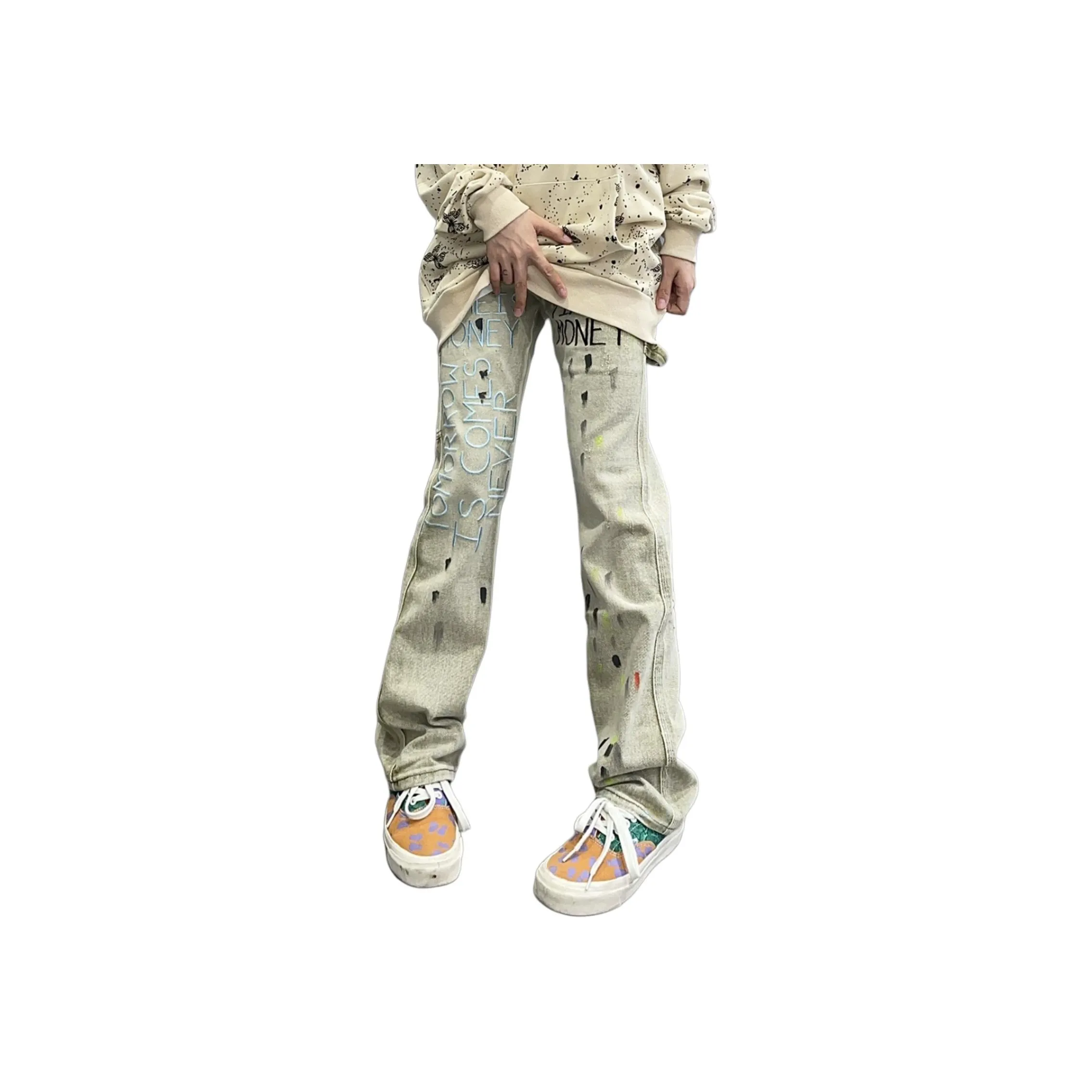 MGXEK Jeans Unisex Yellow Mud