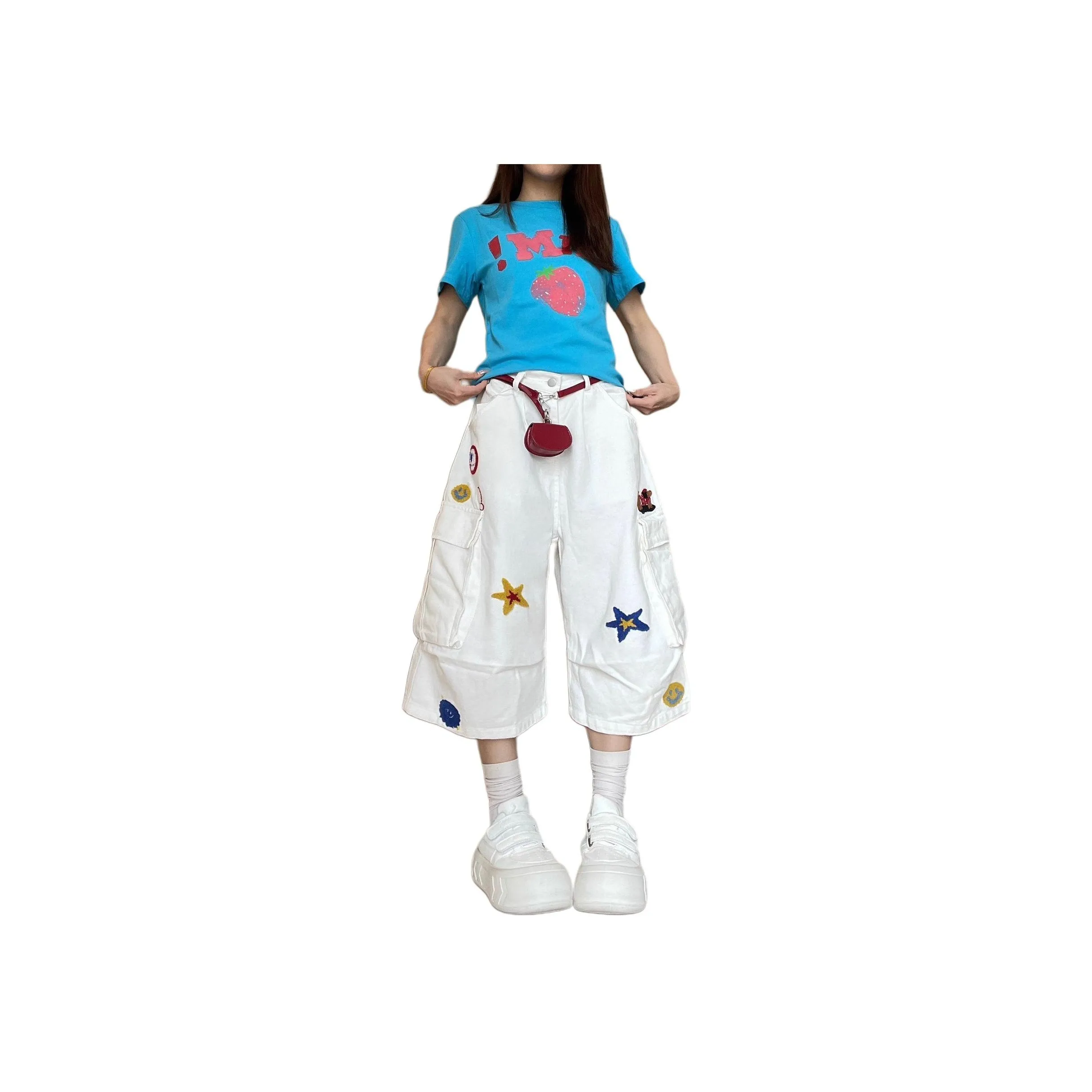 YINLEI Белые Женские Карго Шорты