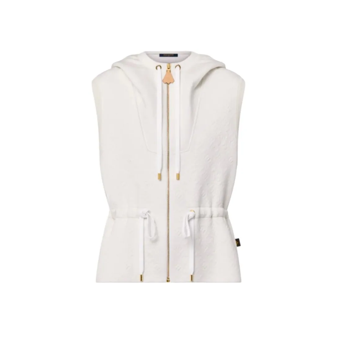 LOUIS VUITTON Sleeveless Embossed Monogram Hoodie
