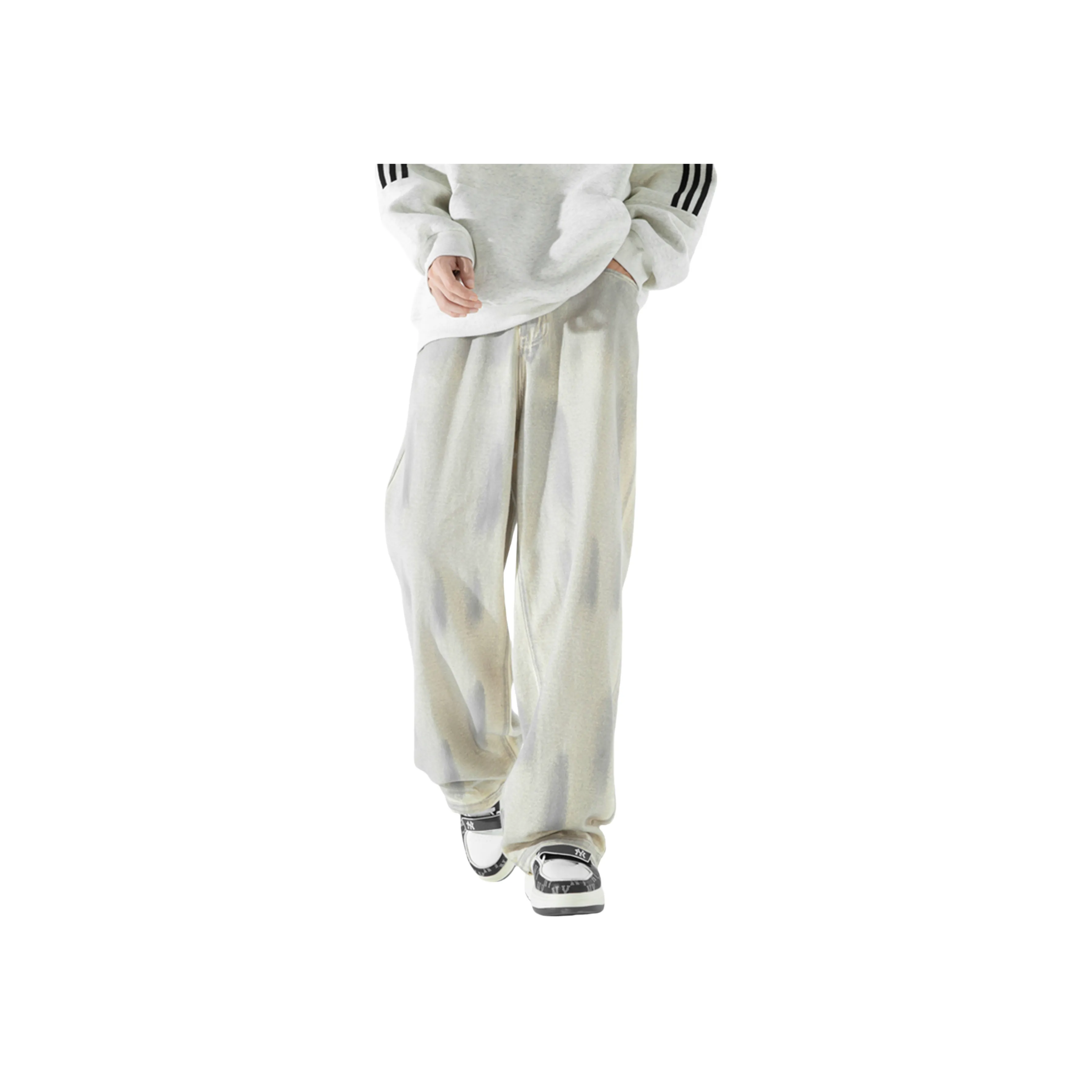BOTH PLAY Jeans Unisex Beige Apricot Dirty