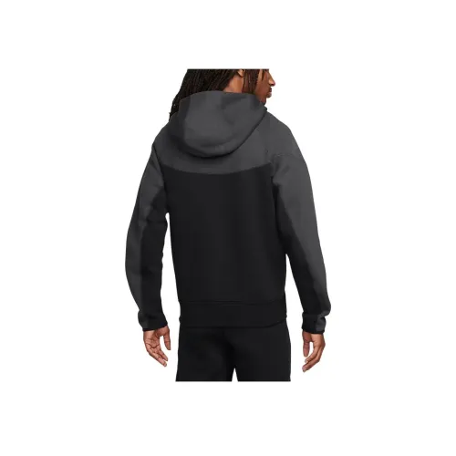 NIKE Sportswear Tech Fleece Черный/Темный дымчато-серый/Светло-красный Мужские Куртки