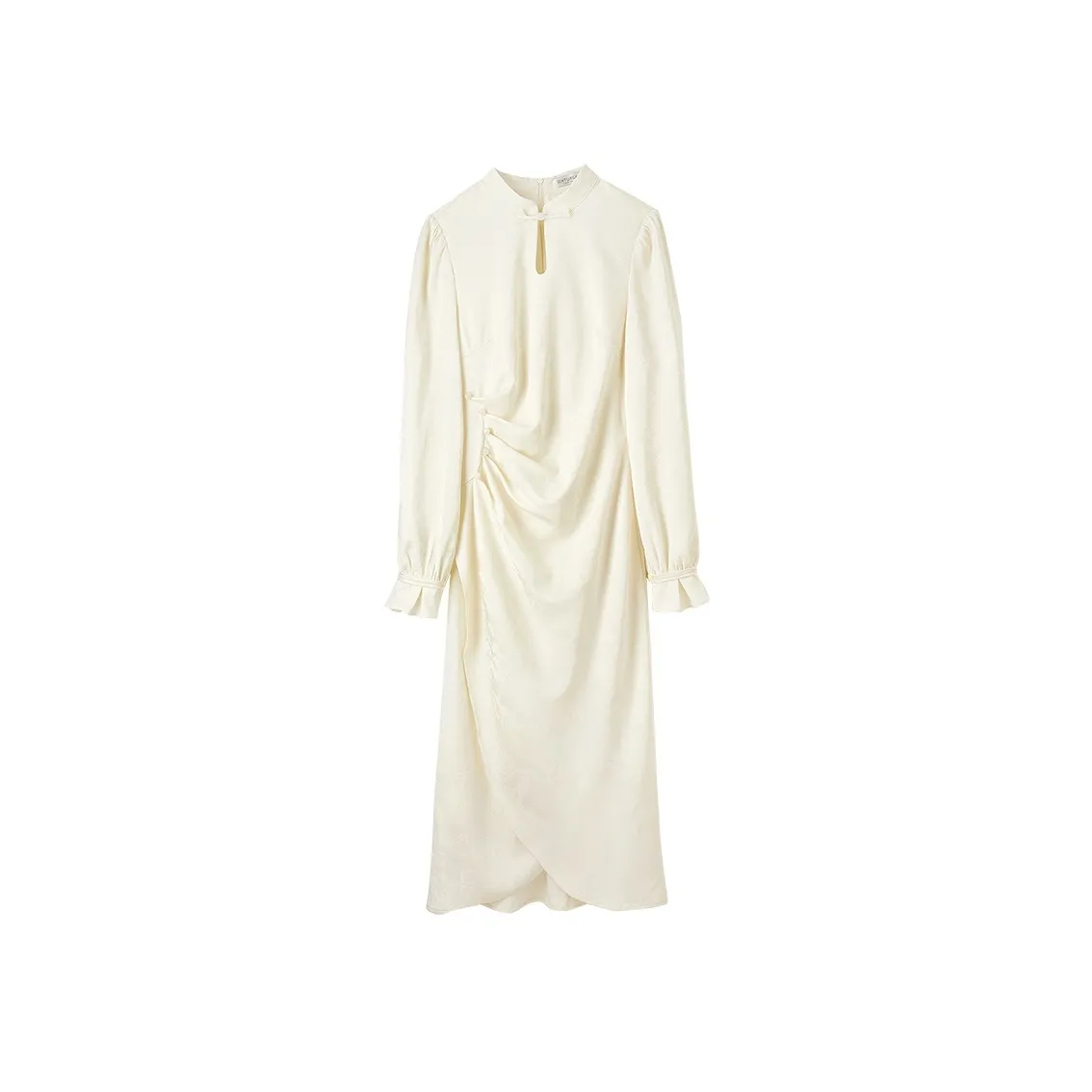 SENTUBILA Long Sleeved Dress Women's Pear Blossom Beige