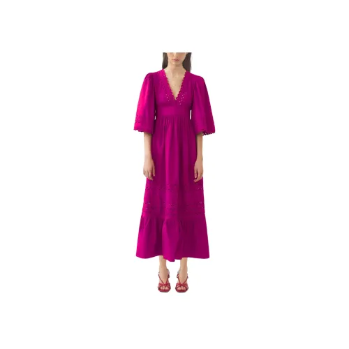 ANTIK BATIK Пурпурно-розовый Женские Платья с Короткими Рукавами