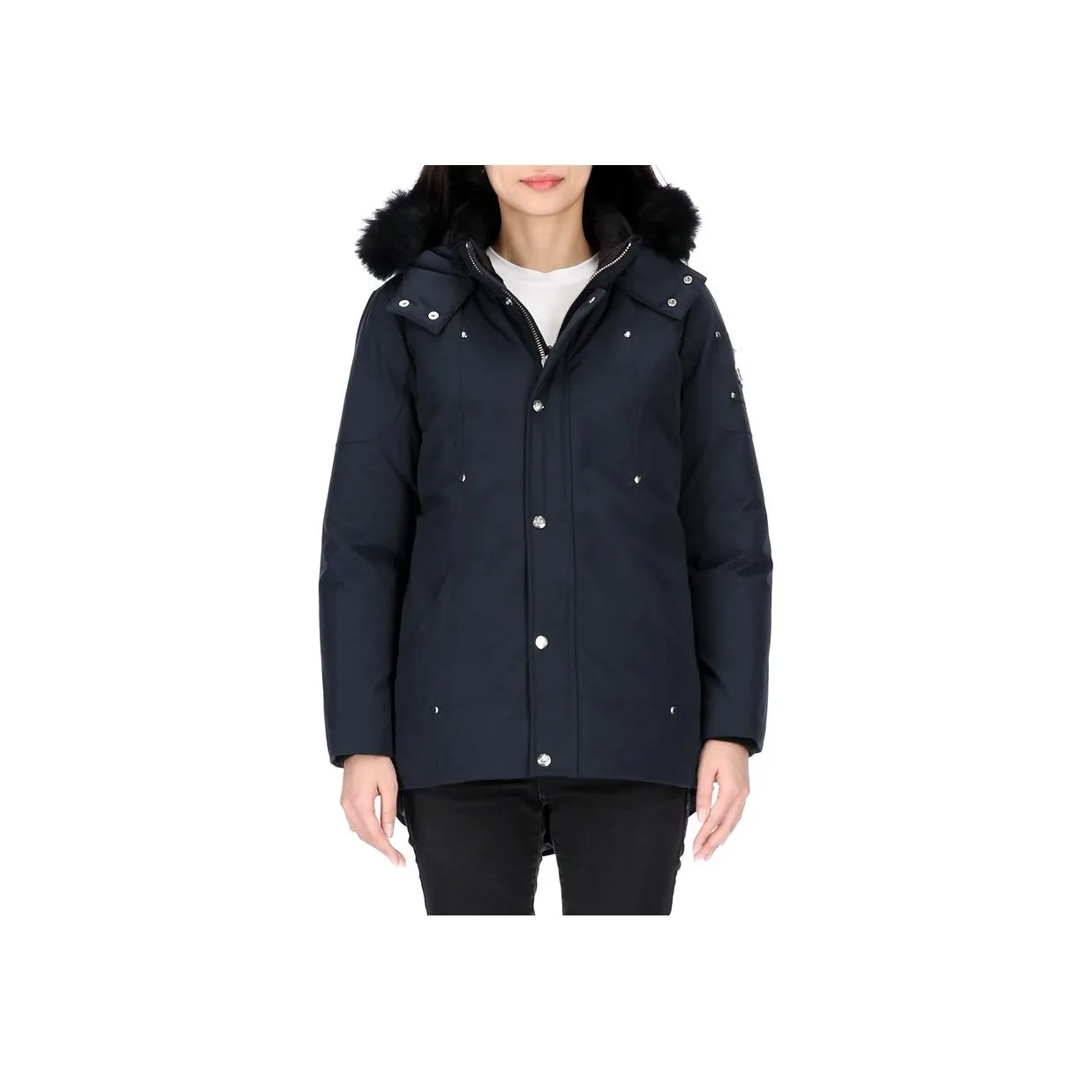 Moose Knuckles Parka Coat Women's Navy Blue
