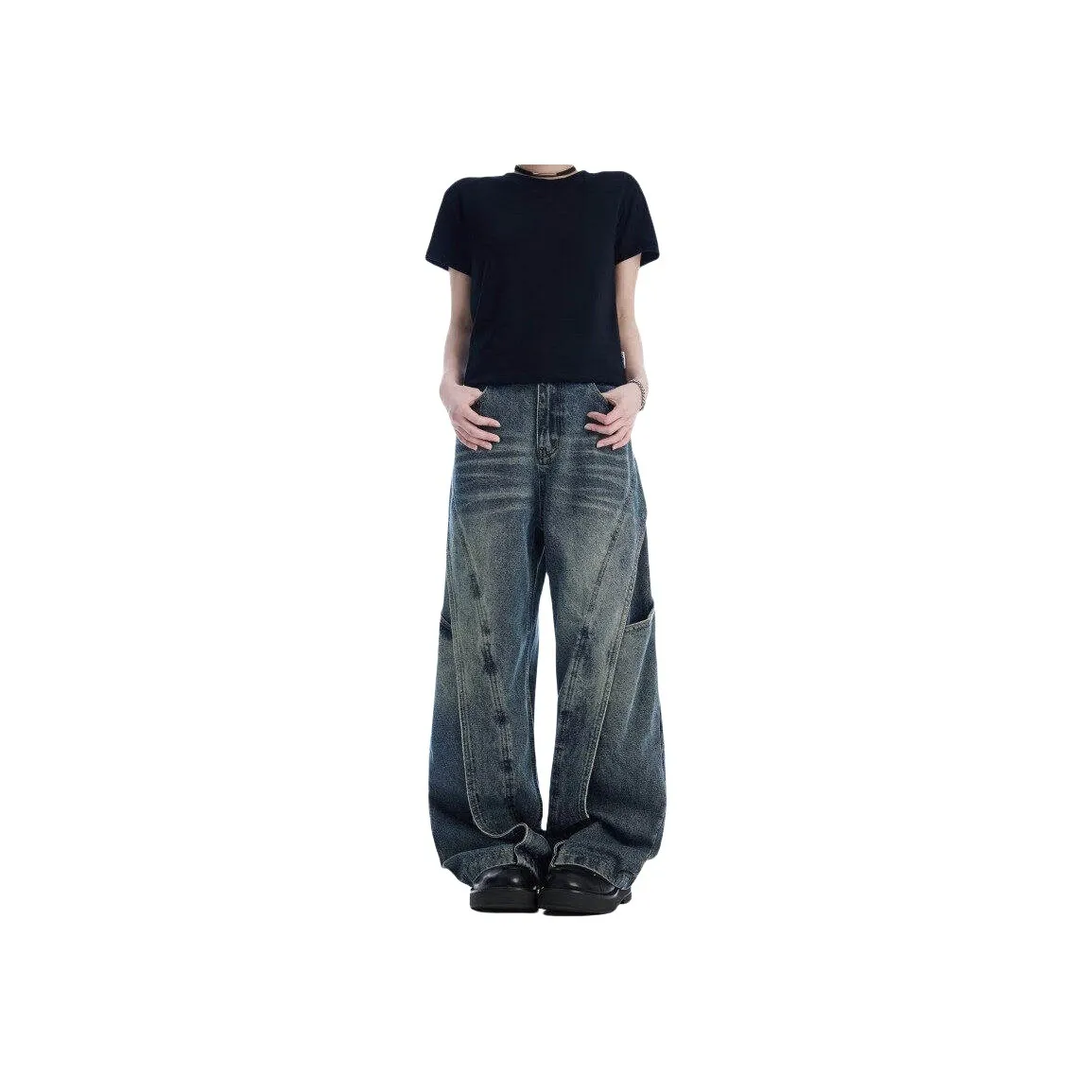 UNDERTIDES Blue Unisex Jeans UNDERTIDES Синий Унисекс Джинсы