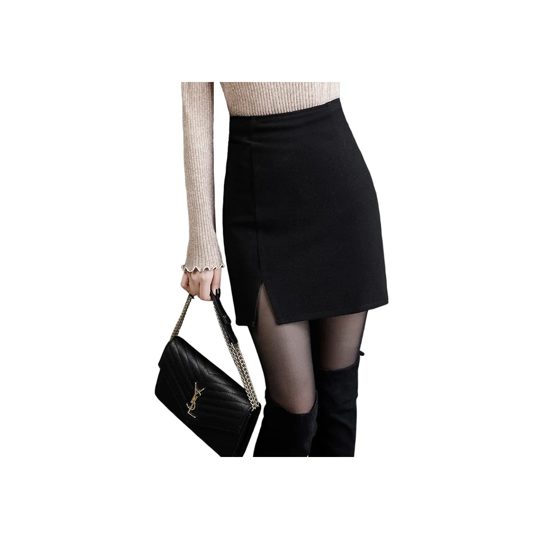 Cypress House Повседневные короткие юбки Женские Черный