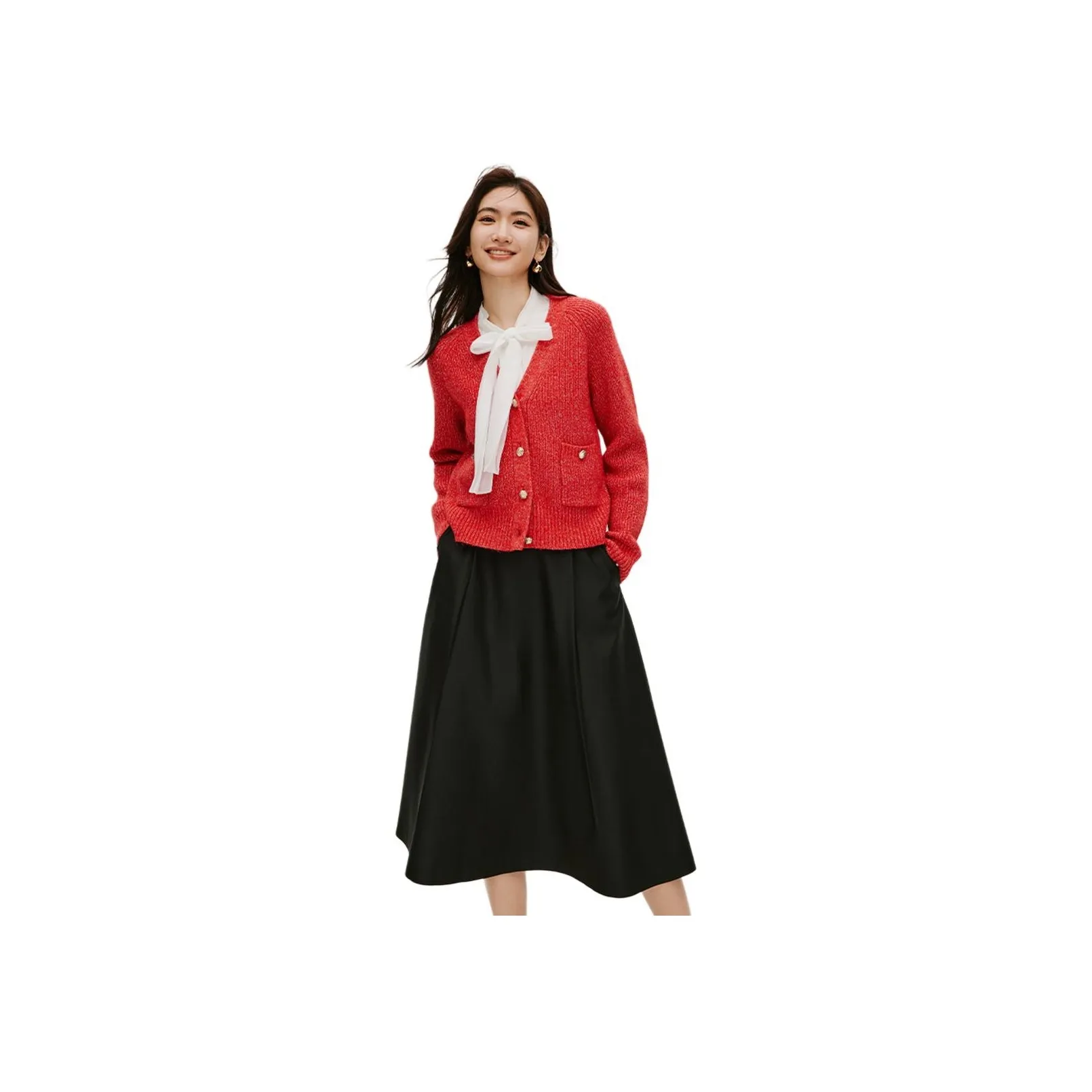 Hopeshow Knitwear Women's Holiday Red
