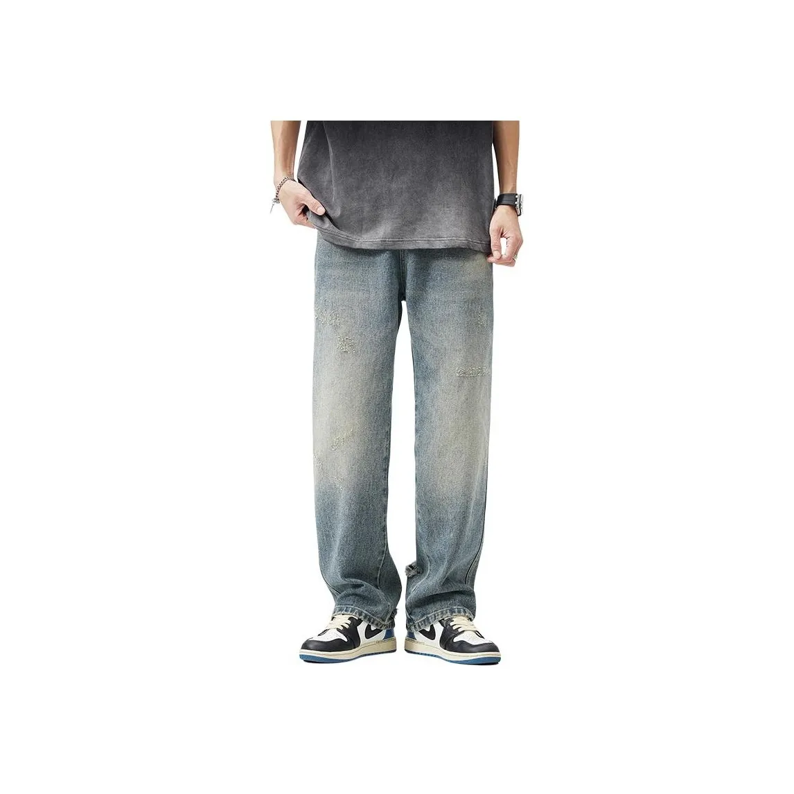 & V & Светло-синие Мужские Джинсы