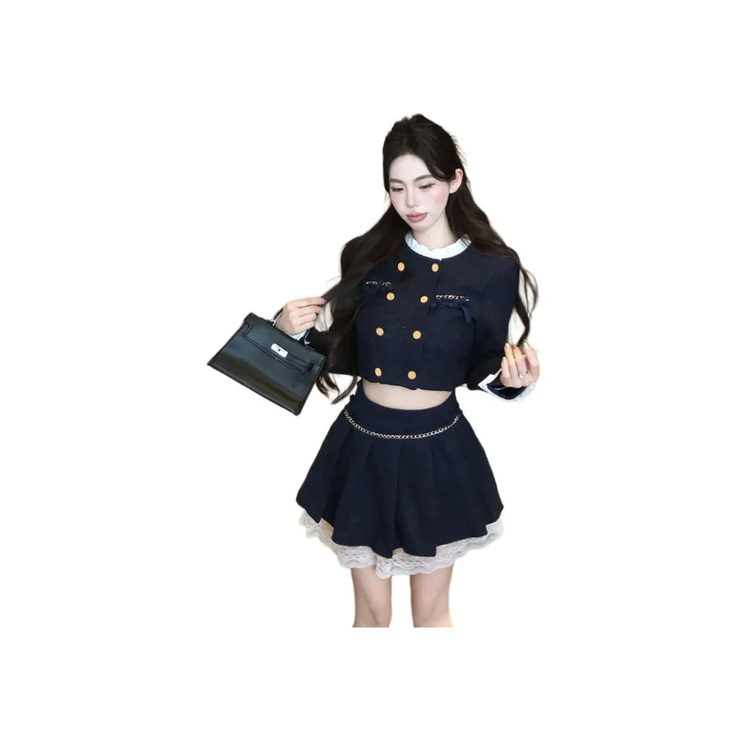 PLAY BUSH Комплект с юбкой Женские Темно-синий