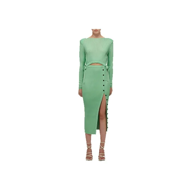 Self portrait Long Sleeved Dresses Women's Green