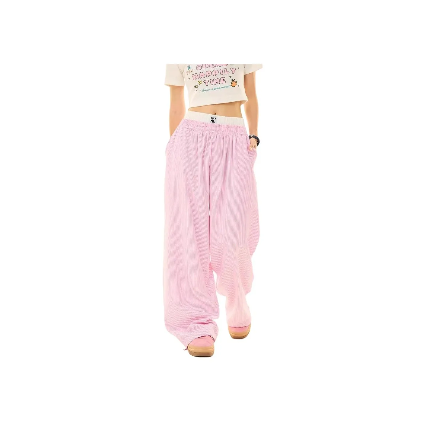 DUATOGE Розовые Мужские Повседневные Штаны