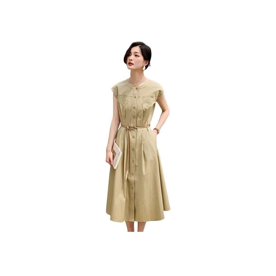 Yi Mengyuan Без рукавов Платье Женское