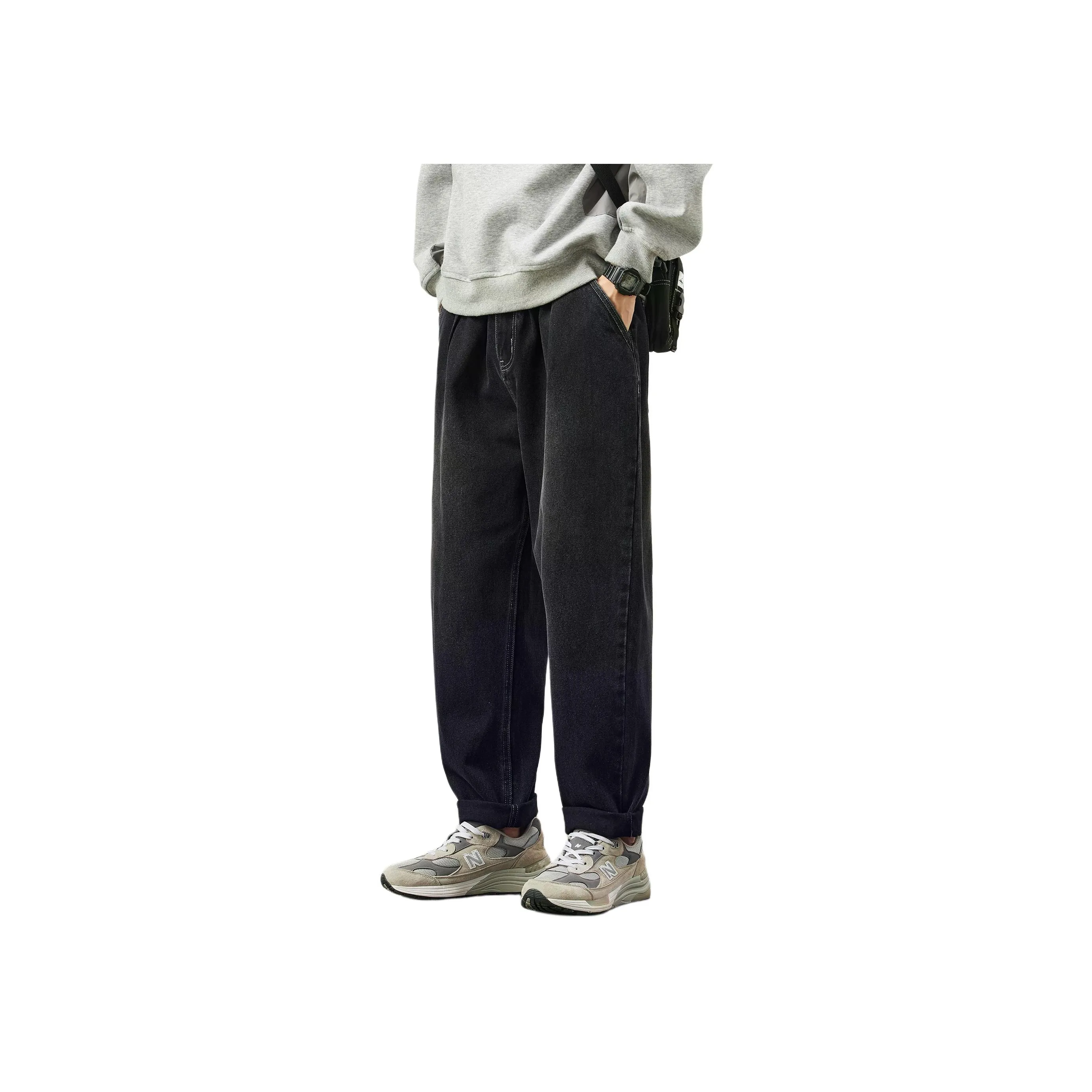 KPADB Широкие брюки Драпированные Loose Fit Casual Pants Мужские