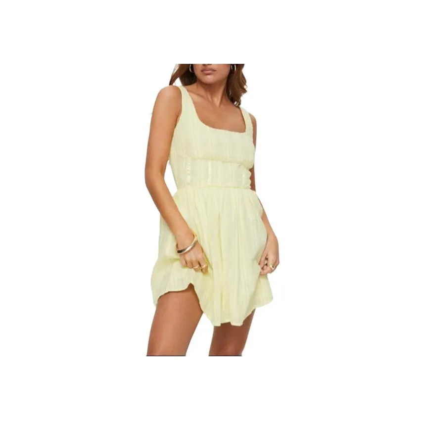 PRINCESS POLLY LORINDA MINI DRESS YELLOW Sleeveless Dress Women's YELLOW/Yellow
