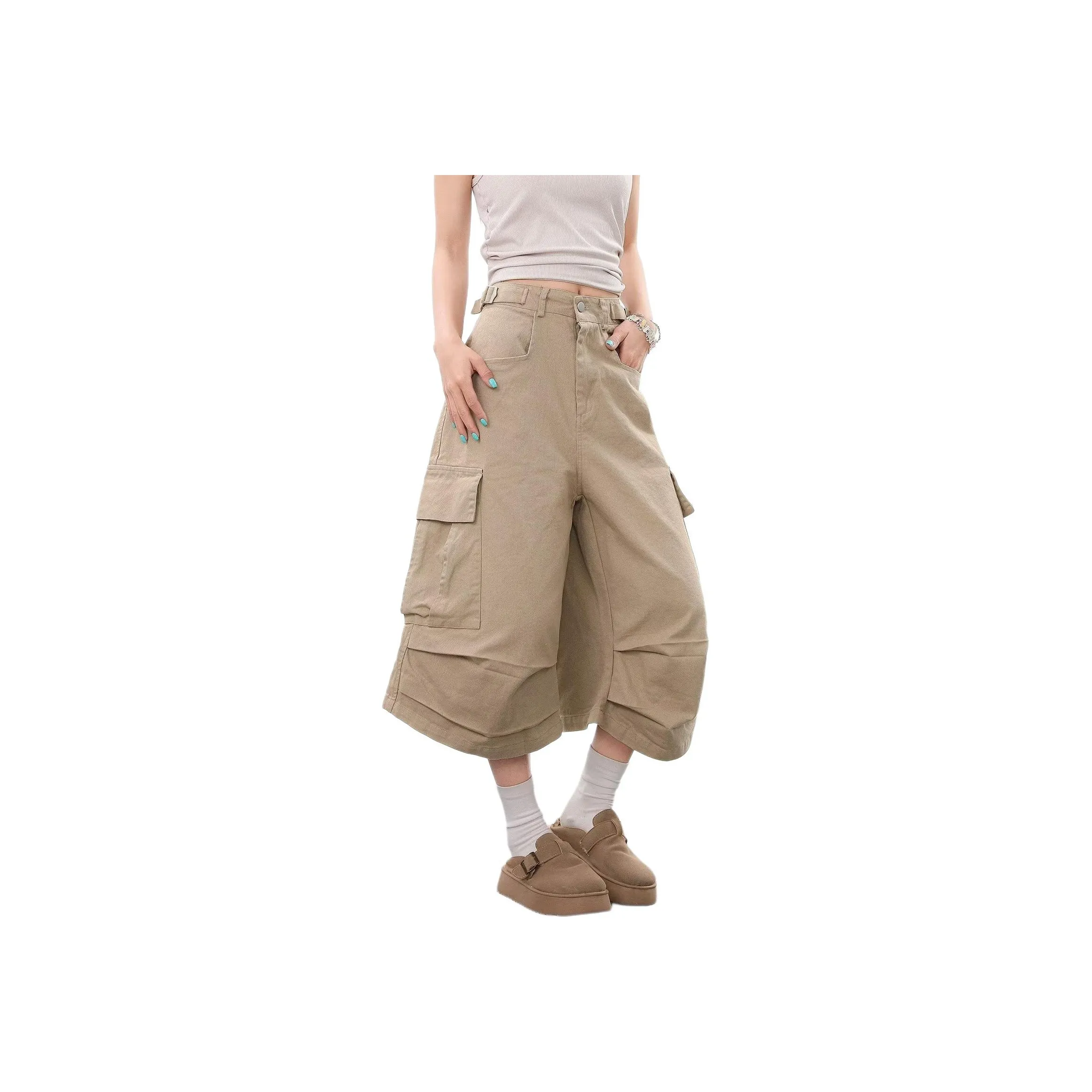 MUCCHIC Khaki Женские Повседневные Шорты