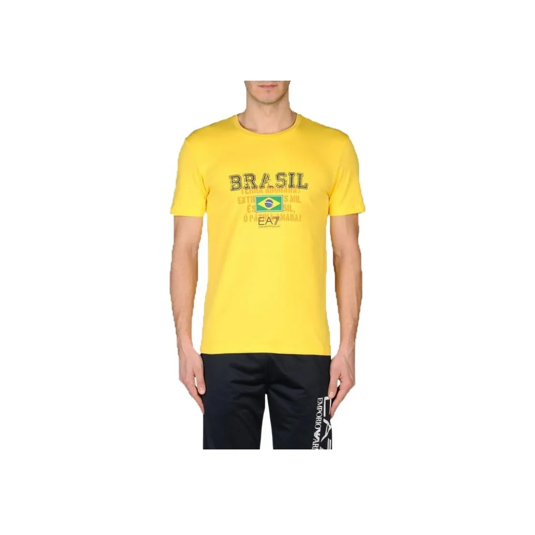 EMPORIO ARMANI EA7 T Shirt Men's Yellow