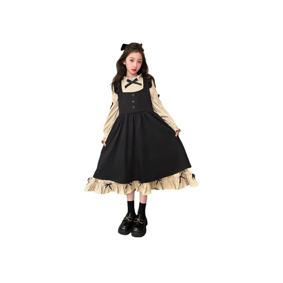 PLANDOO Черные Платья для школьного возраста