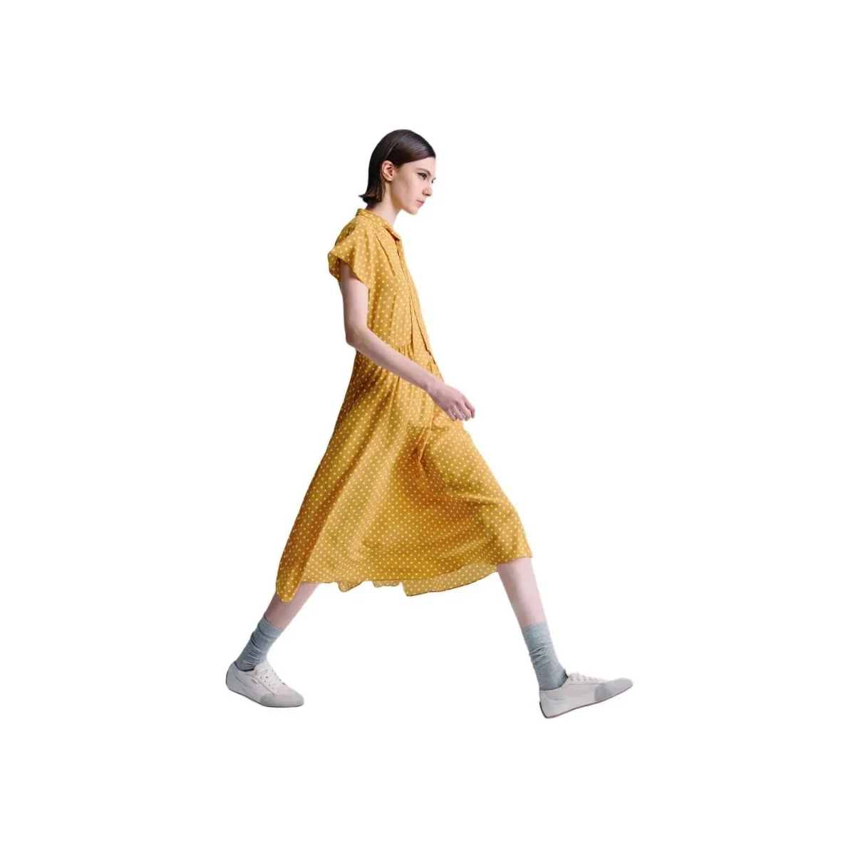 HAVVA Short Sleeved Dresses Women's Yellow