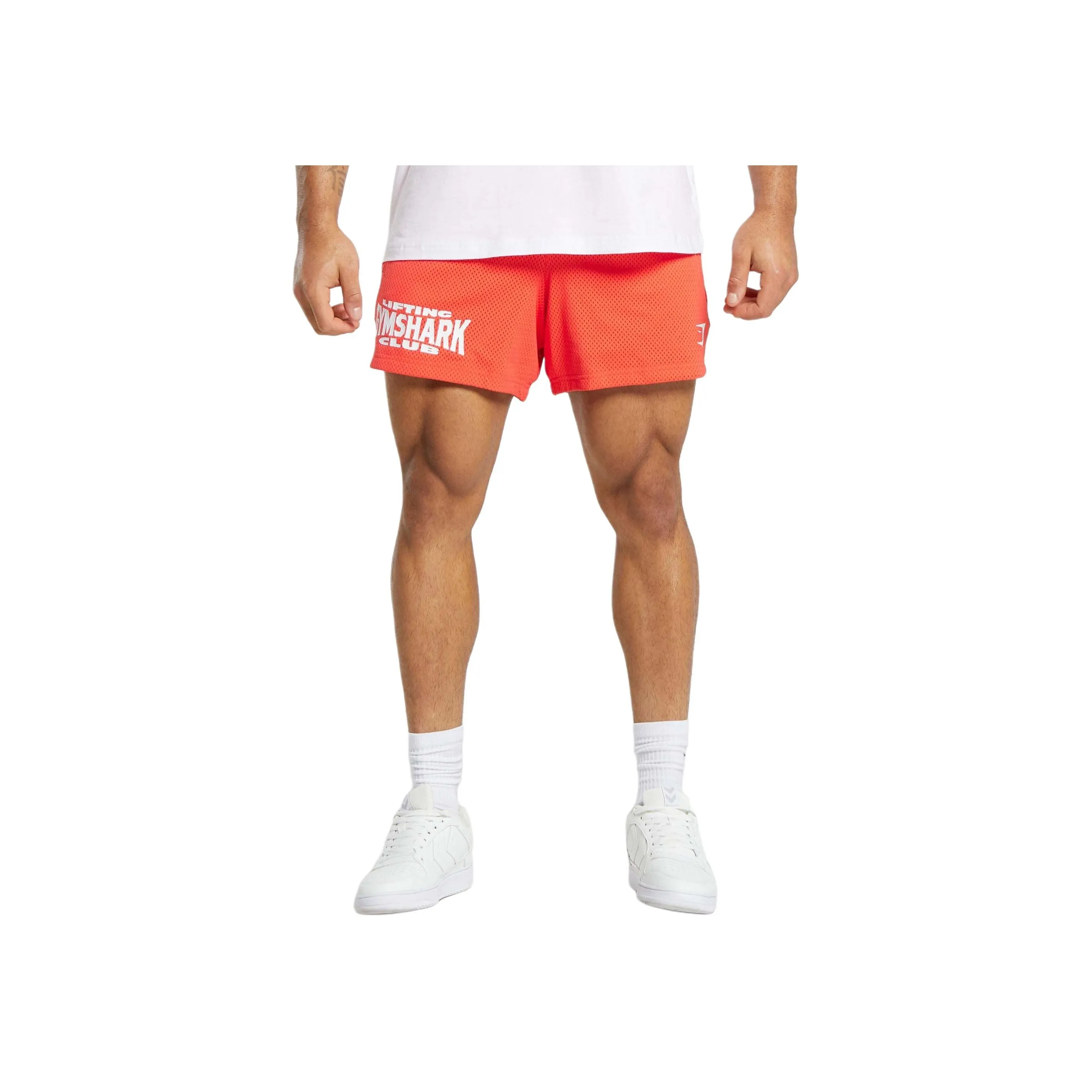 GYMSHARK LIFTING CLUB MESH 5' SHORTS Casual Shorts Men's Orange