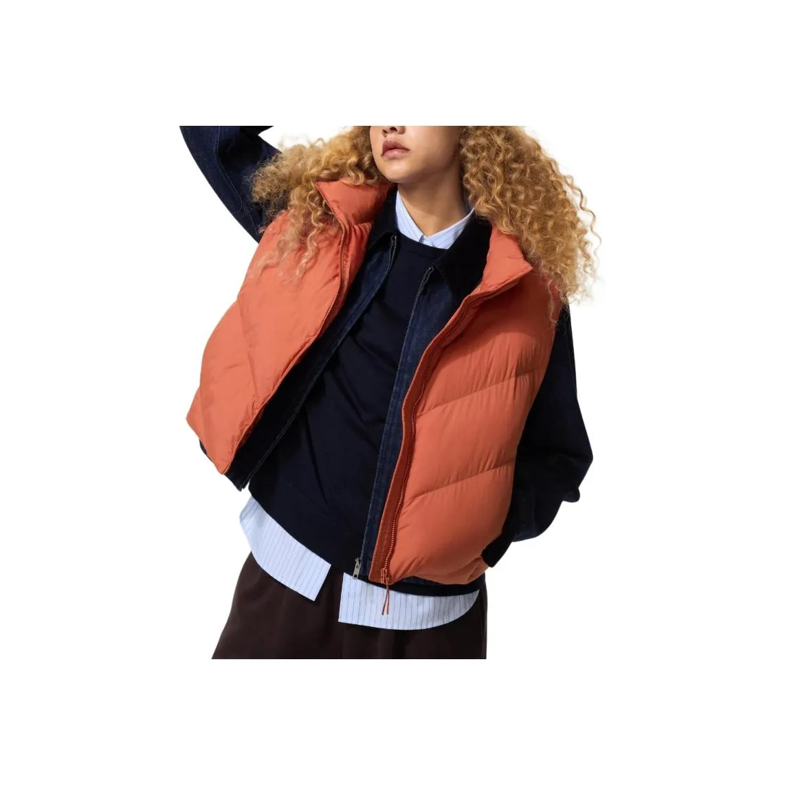 UNIQLO Оранжевый Красный Женский жилет