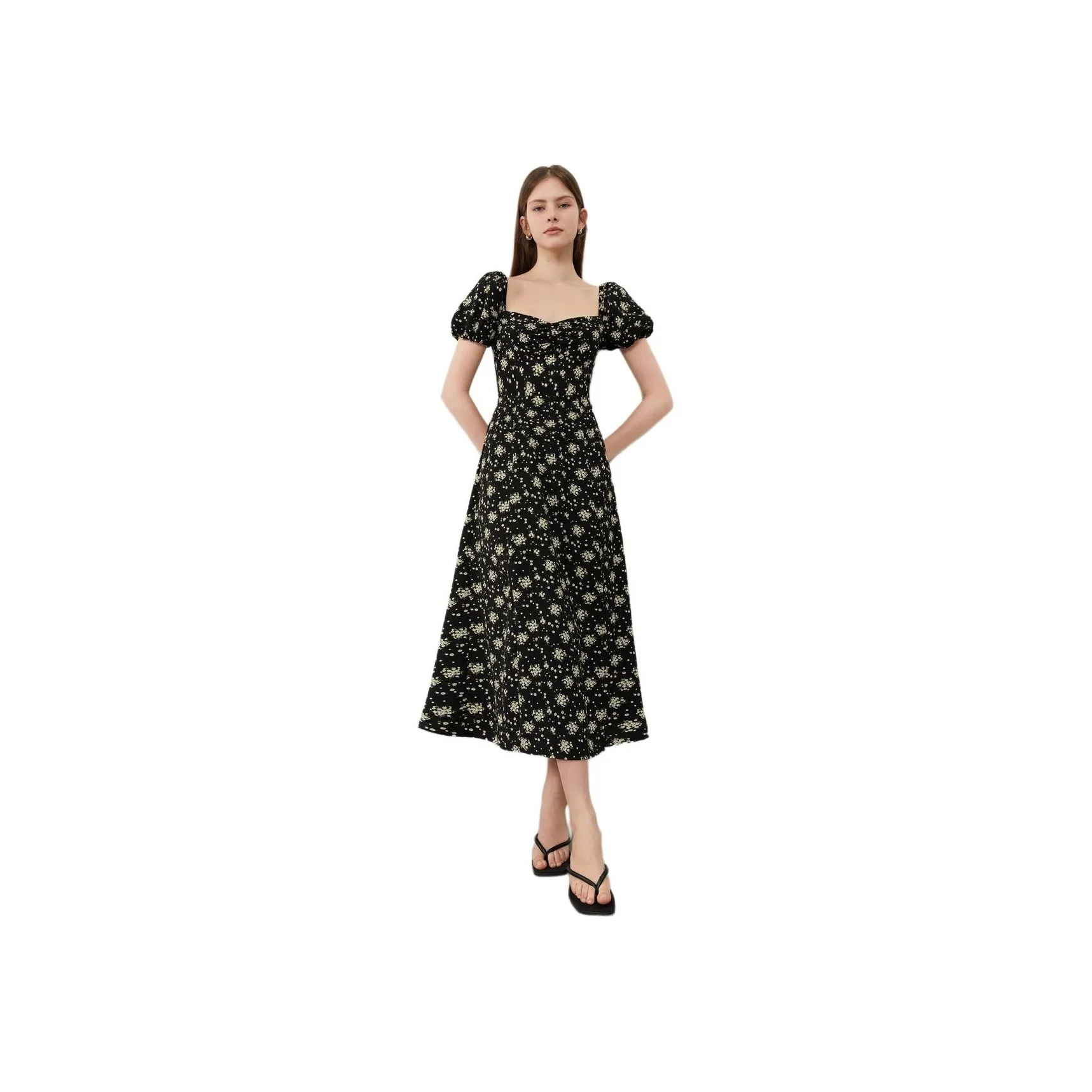 DPLAY Short Sleeved Dress Women's Southern French Daisy