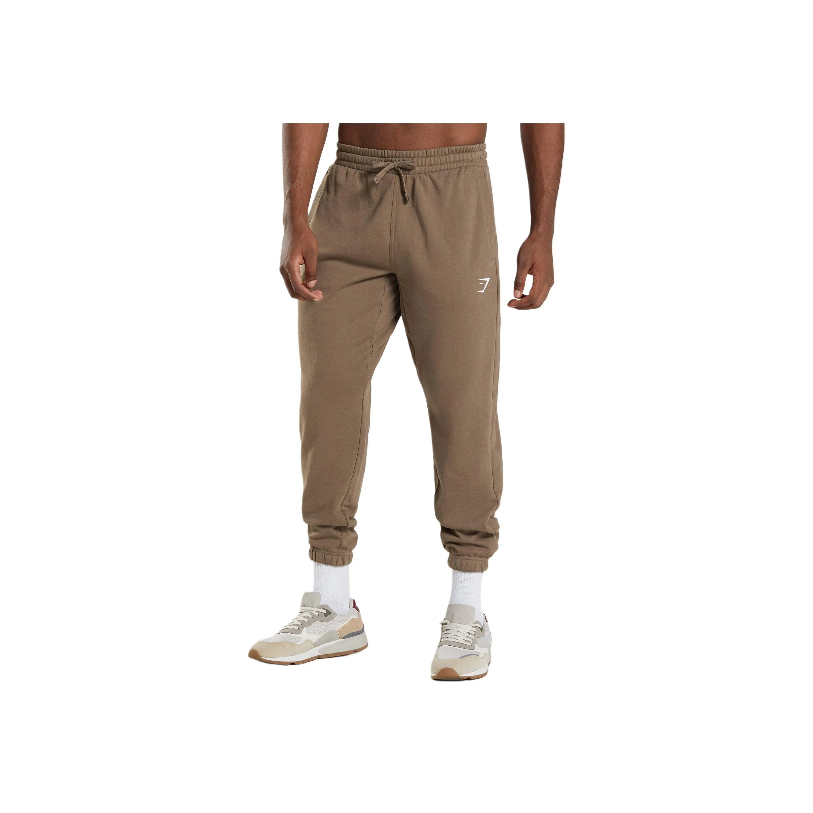 GYMSHARK ESSENTIAL OVERSIZED JOGGERS Knitted Sports Pants Men's Soul Brown