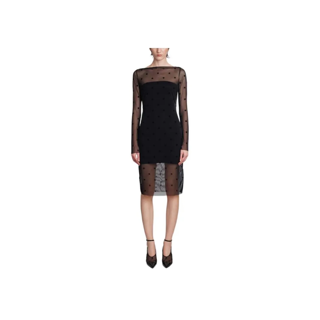 Givenchy 4G Semi sheer Midi Dress