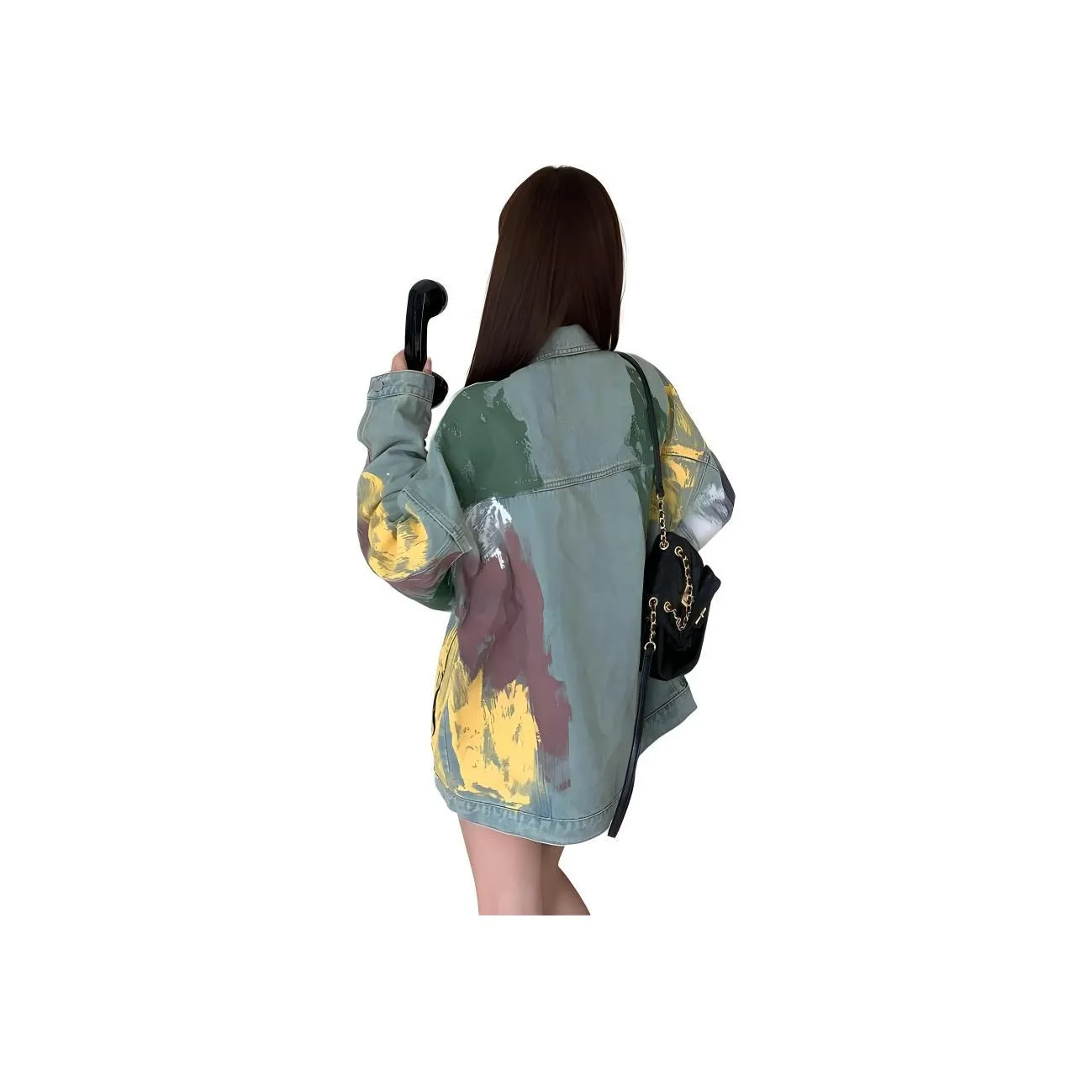 PLANE DRIFT Denim Jacket Unisex Distressed Color
