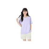 화이트 블루 퍼플 상의 + 크림 옐로우 반바지