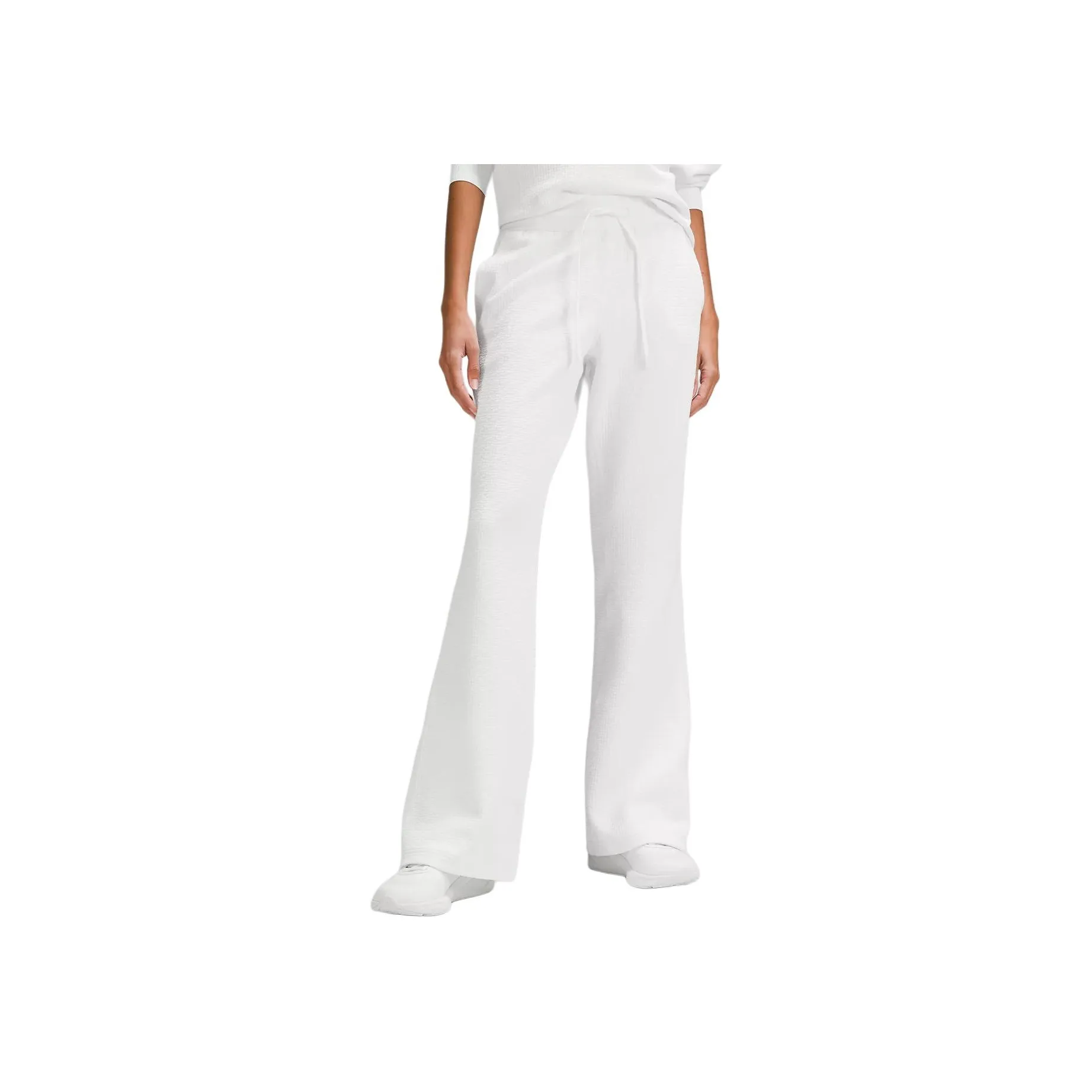 Lululemon TexturedHigh-Rise Knitted Sweatpants 32' Women's White