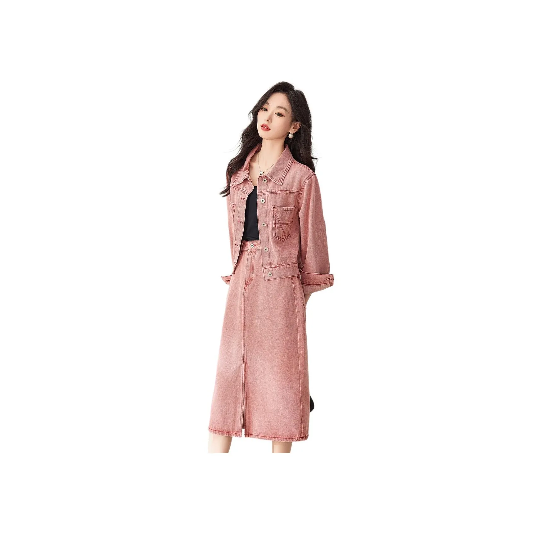 Like The Age Of Water Skirt Set Women's Dried Rose Pink