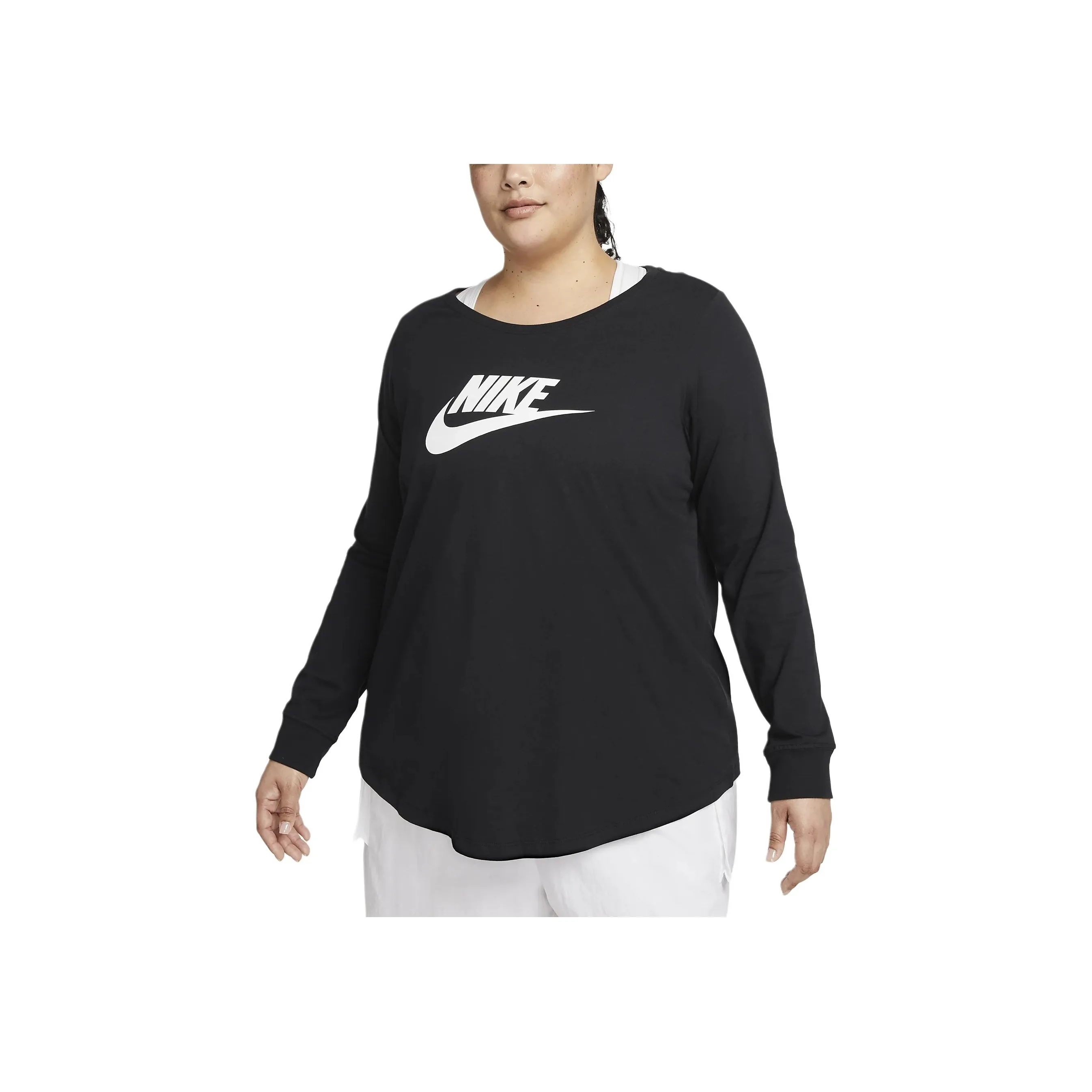 Nike Sportswear Club Women's Long Sleeve T Shirt Plus Size