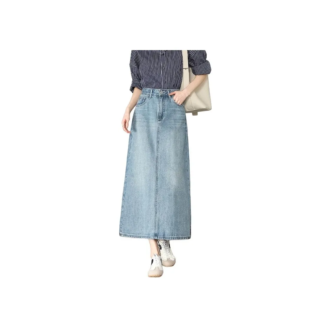 WESTLINK Denim Long Skirt Women's Blue