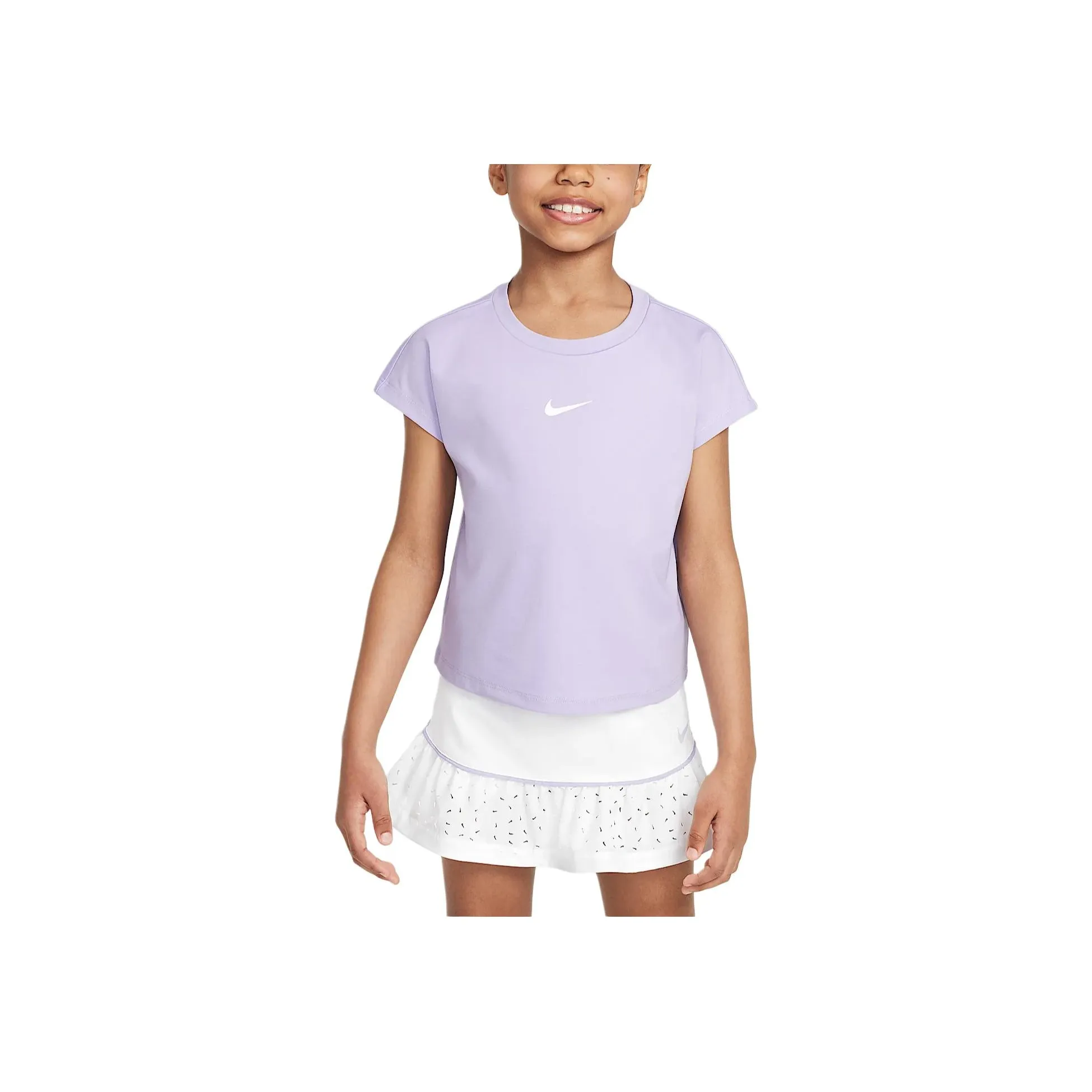 Детский комплект Nike SwooshDri с юбкой для детей 3-7 лет белый