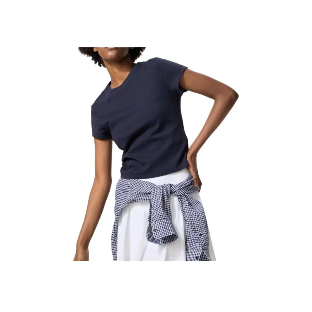 UNIQLO T-рубашка Женская Морской Синий