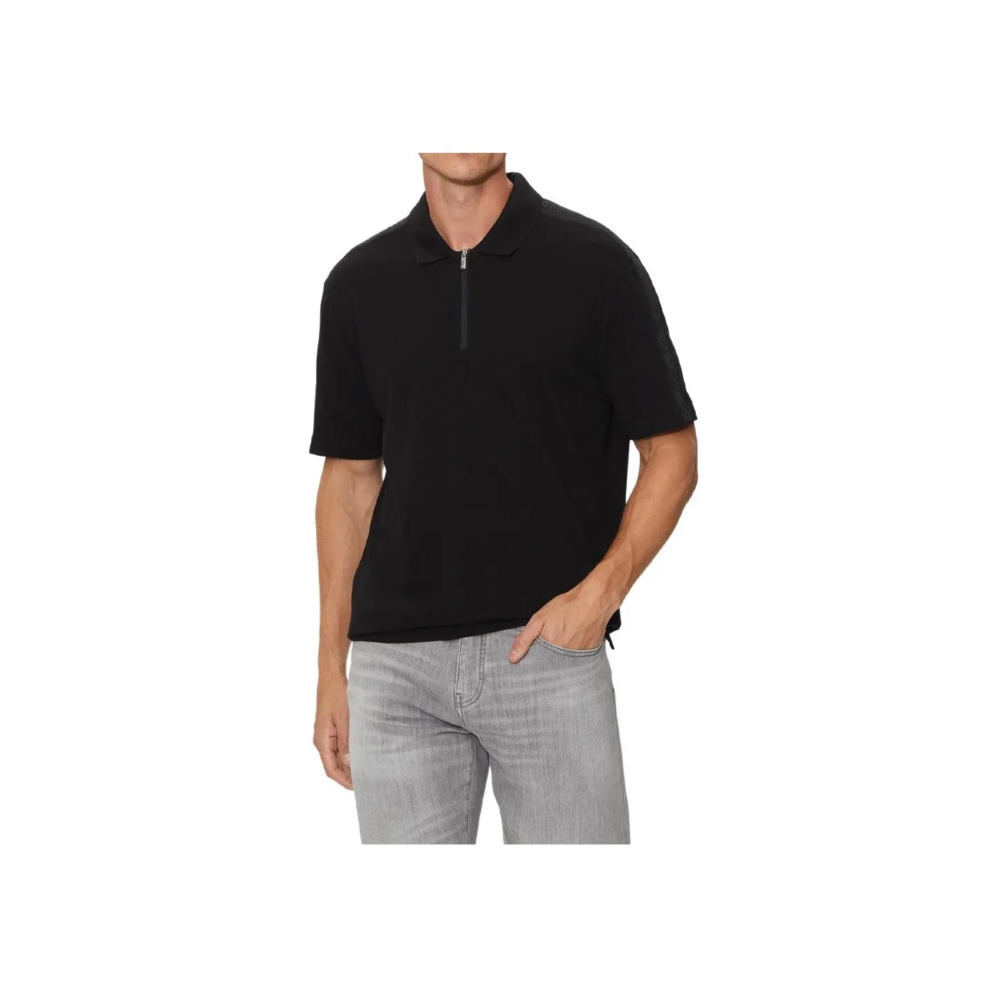 ARMANI EXCHANGE Polo Shirts Men Black