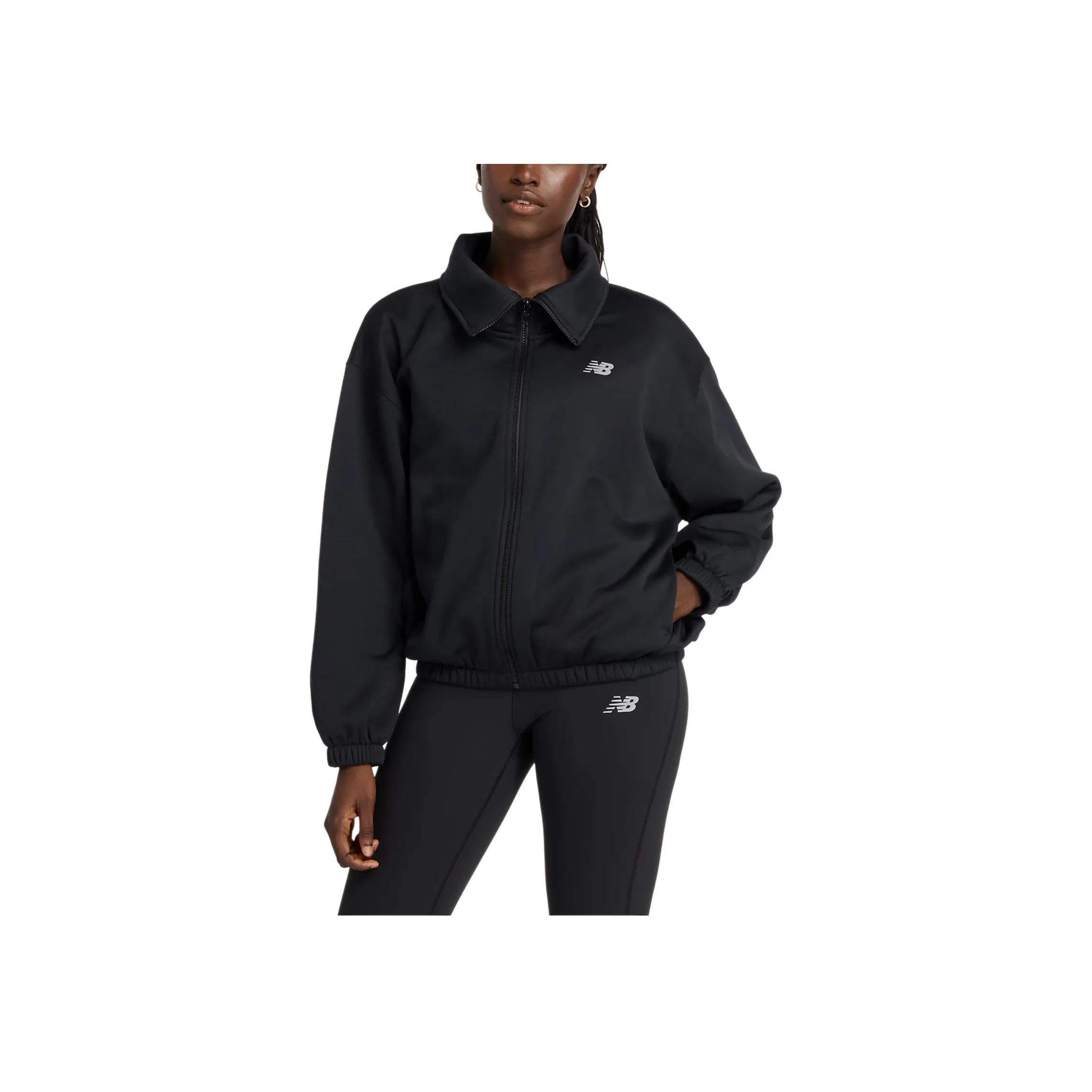New Balance Performance Fleece Full Zip Jackets Coats Women's Black