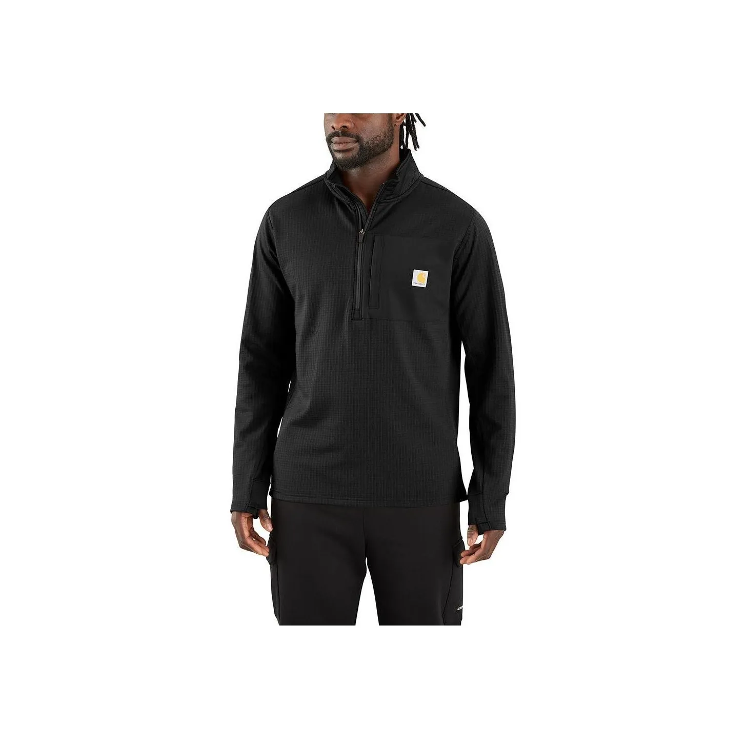 Carhartt 106423   Force® Relaxed Fit Mock Neck Half Zip T Shirt Relaxed Fit Men's
