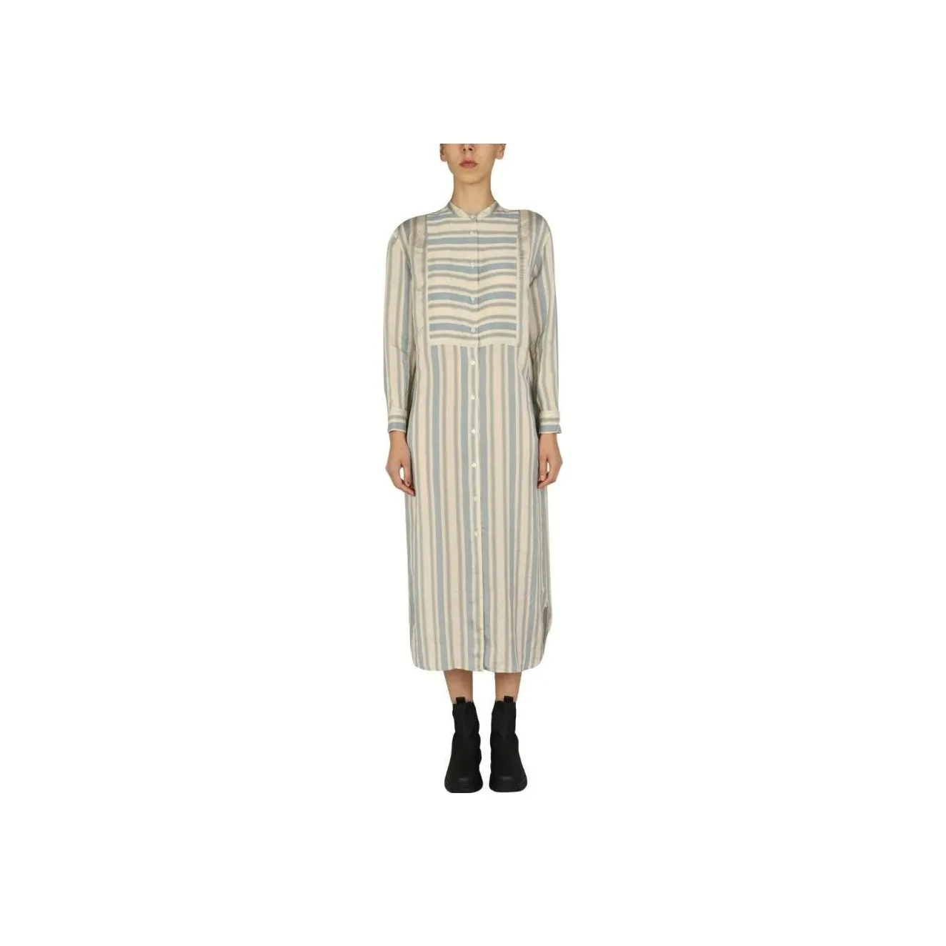 ASPESI Striped Pattern Shirt Dress