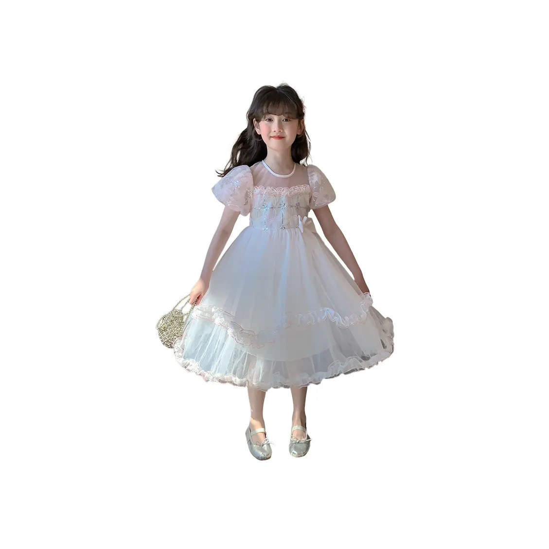 Jiao Ni Розовое платье для школьного возраста