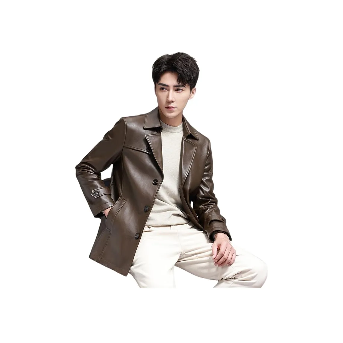 Devanro Genuine Leather Jacket Men's