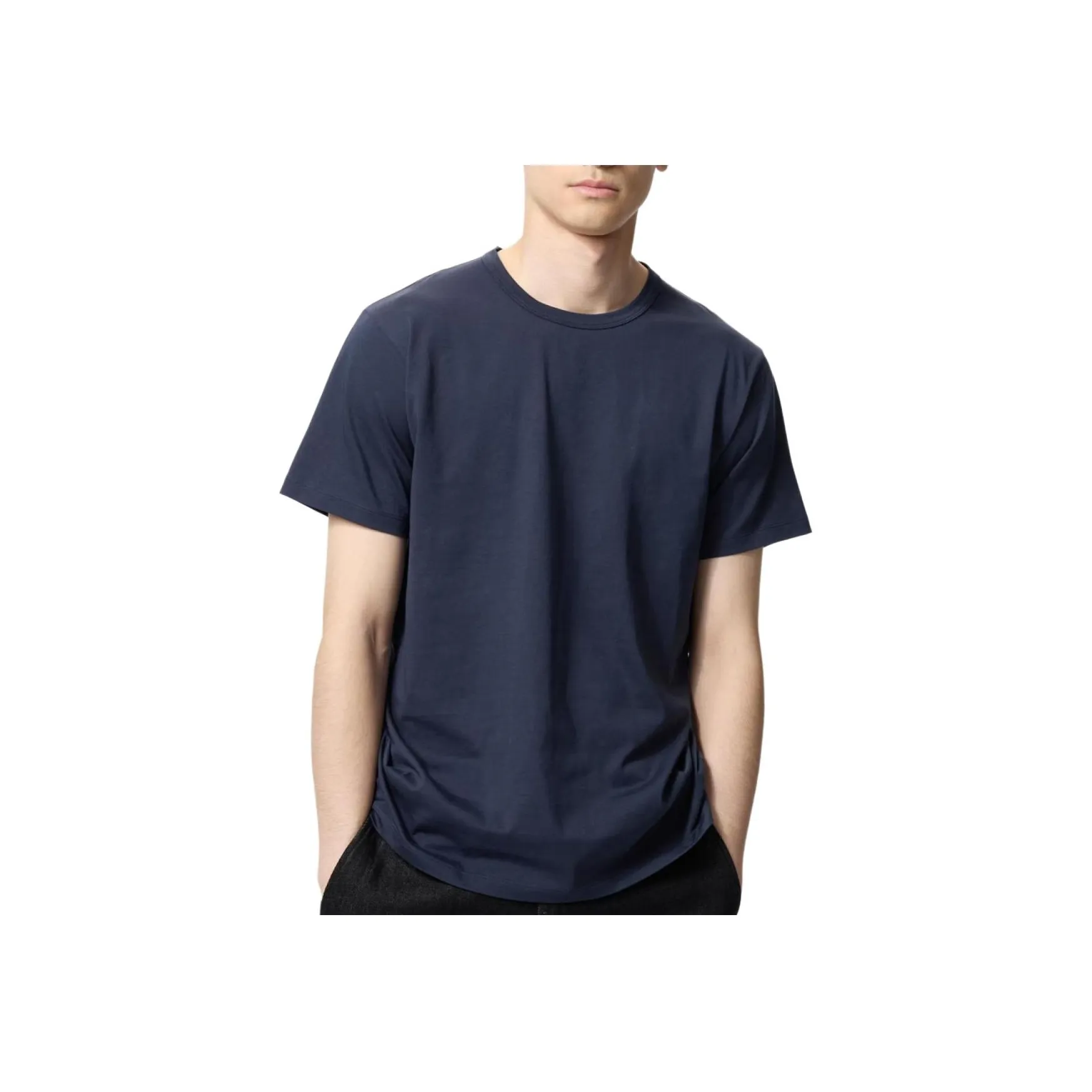 UNIQLO AIRism Mesh Series T Shirt Men's Navy Blue
