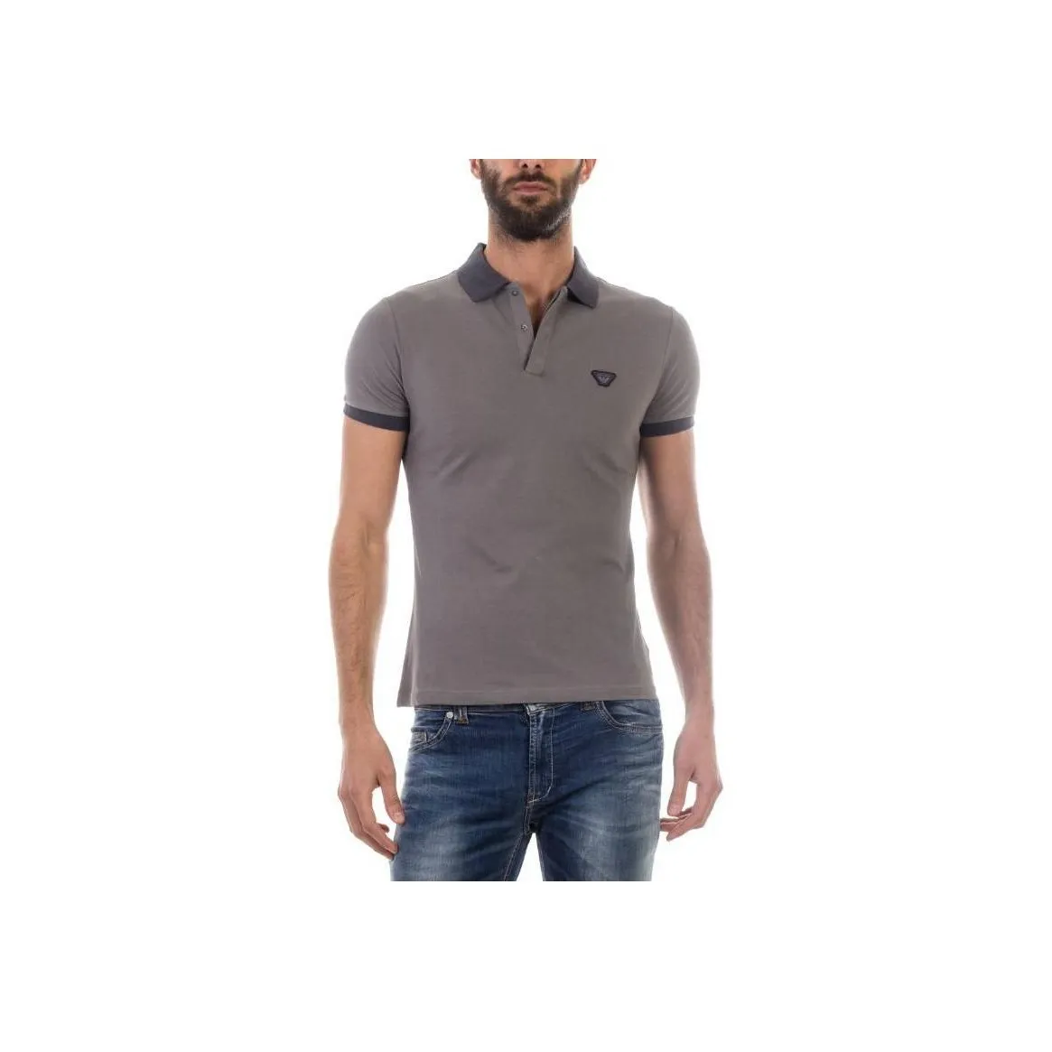 ARMANI JEANS Polo Shirts Men Gray