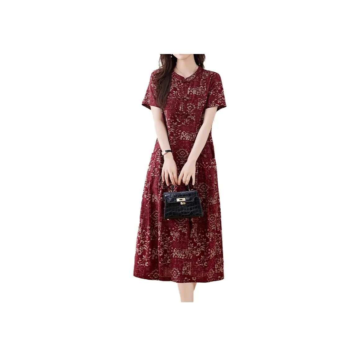 Mapping Short Sleeved Dresses Women's Red