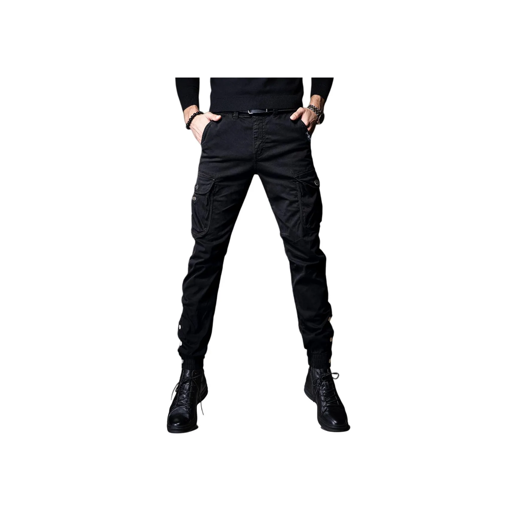 Devanro Casual Pants Men's Black