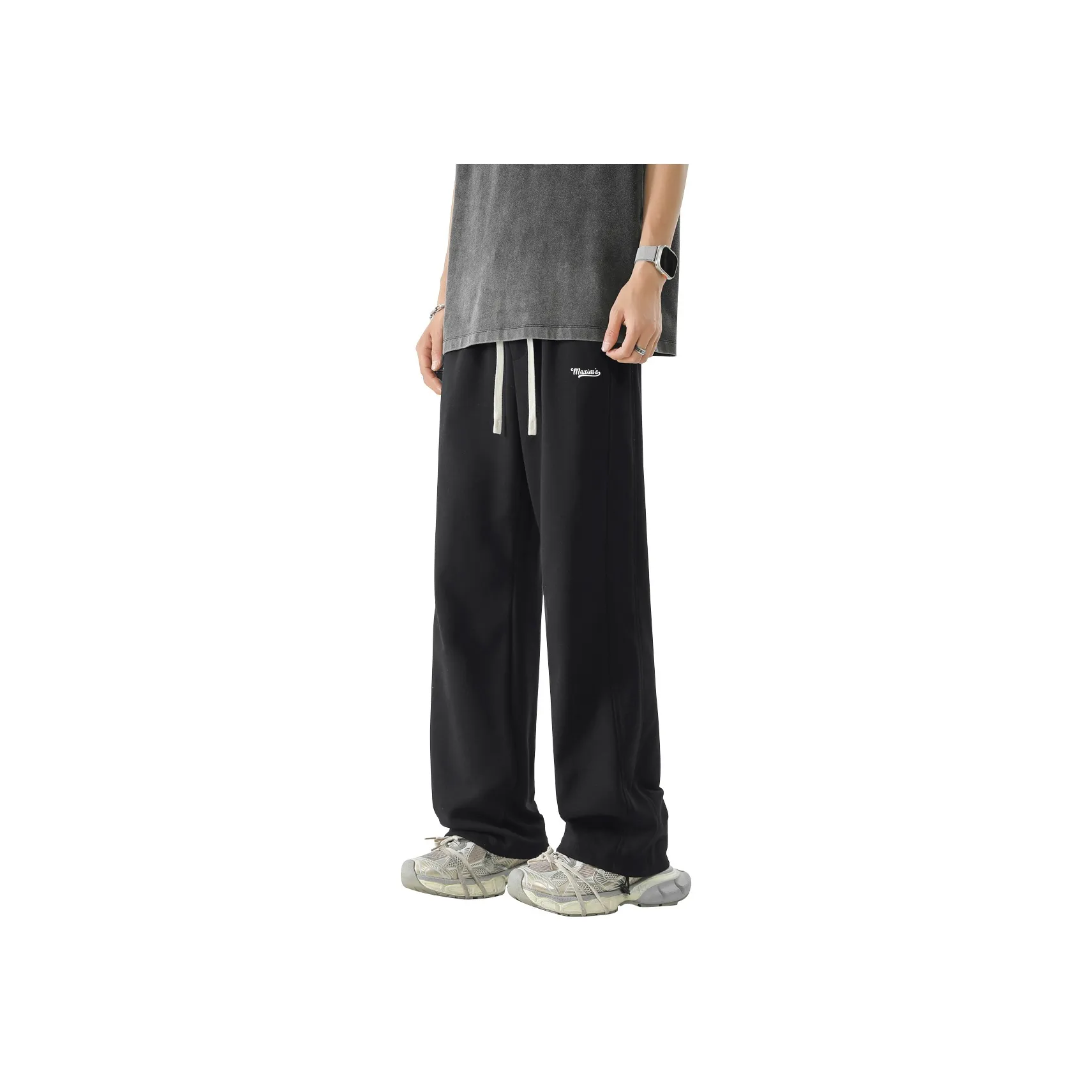 Maxim's De Paris Роскошная уличная одежда Вязаные тренировочные штаны для мужчин унисекс