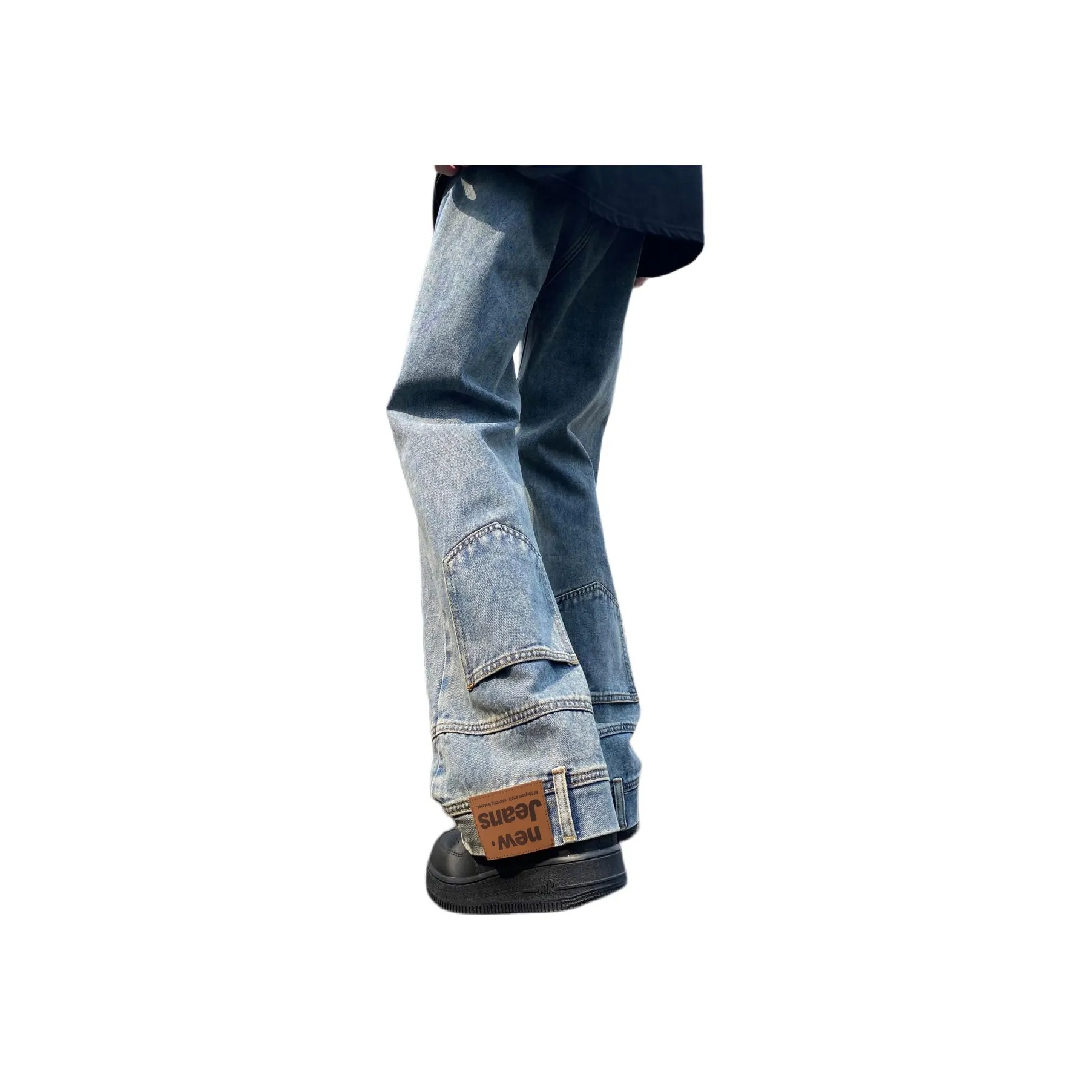 RENBEN Jeans Unisex Vintage Blue